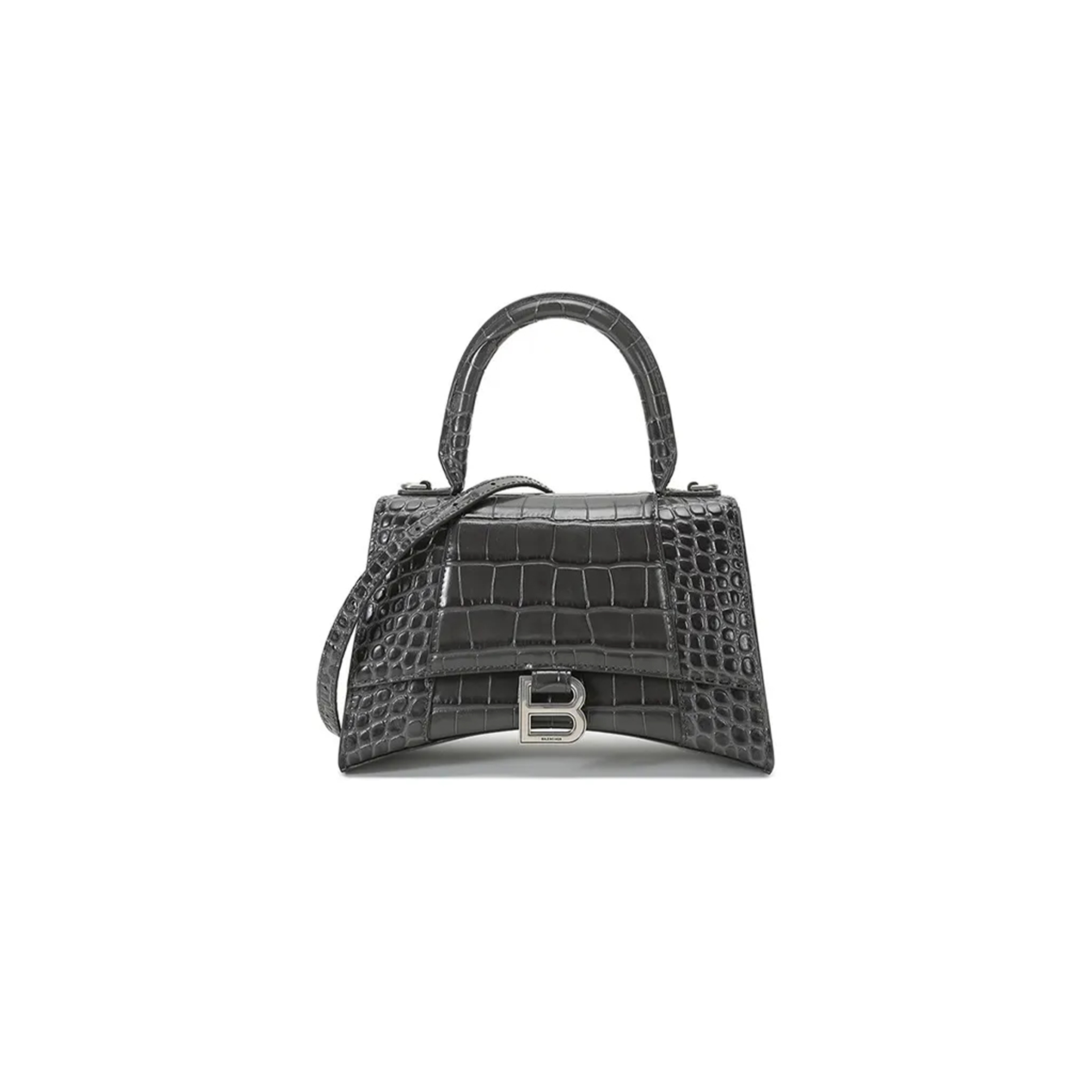 BALENCIAGA WOMEN'S HOURGLASS HANDBAG SMALL IN INK GRAY 5935461LR6Y1309 (22.9*15*9.9cm)